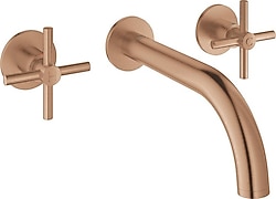 Grohe Atrio M 20661DL0 Brushed Warm Sunset 3 Delikli Duvardan Lavabo Bataryası