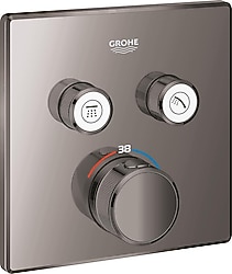 Grohe Grohterm SmartControl 29124A00 Hard Graphite Termostatik Ankastre Banyo Bataryası