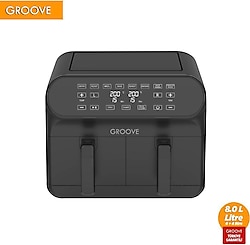 Groove Max Plus XXL Çift Hazneli 8 lt Yağsız Fritöz