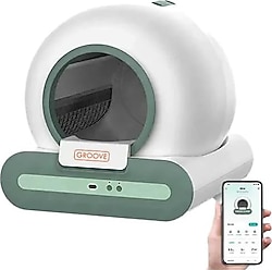 Groove Ti+ Yeşil Akıllı Otomatik Kedi Tuvaleti
