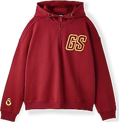 GS Store Galatasaray K252107 Kapüşonlu Yarım Fermuarlı Kadın Sweatshirt