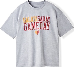 GS Store Galatasaray K252147 Kısa Kollu Bisiklet Yaka Kadın Tişört