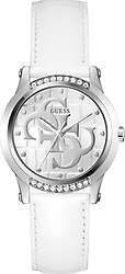 Guess Annette GUGW0860L3 Deri Kordon Beyaz-Gümüş Kadın Kol Saati