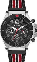 Guess Pilot GUGW0415G1 Siyah-Kırmızı Erkek Kol Saati