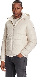 Guess Monogram M5BL0BW2322 Kapüşonlu Erkek Şişme Mont