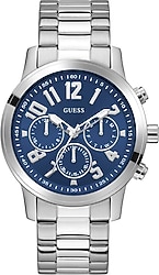 Guess Parker GUGW1006G1 Gümüş-Lacivert Erkek Kol Saati