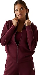Guess V4YQ06KCAY2 Kapüşonlu Tam Fermuarlı Kadın Sweatshirt