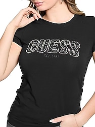 Guess W5GI04J1314 Kısa Kollu Bisiklet Yaka Kadın Tişört