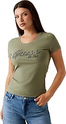 Guess W5YI16J1314 Kısa Kollu Bisiklet Yaka Kadın Tişört