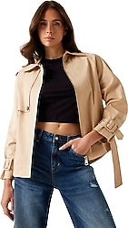 Guess W5YL01WHDF1 Kadın Kısa Trençkot