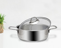 Gülsan Mega Inox 24 cm Basık Çelik Tencere