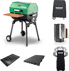 Guruss CG-050 Tam Set Yeşil Kömürlü Barbekü Mangal