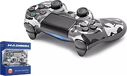 Hadron HD323AA Gri Kamuflaj Kablosuz PS4 Oyun Kolu