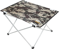 Haegs Ultralight 60x44 cm Kamuflaj Kumaş Katlanır Kamp Masası