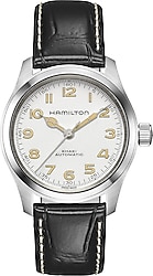 Hamilton Khaki Field Murph H70405710 Deri Kordon Beyaz Kol Saati