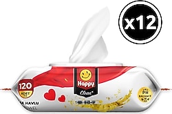Happy Clean 120 Yaprak 12'li Paket Islak Mendil