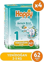 Happy 1 Numara Yenidoğan 248'li Bebek Bezi