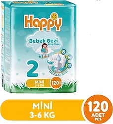 Happy 2 Numara Mini 120'li Bebek Bezi