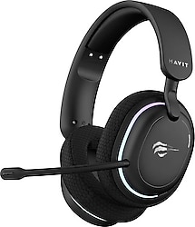 Havit Gamenote Fuxi-H7 Siyah RGB USB Kablolu/Kablosuz Kulak Üstü Oyuncu Kulaklığı