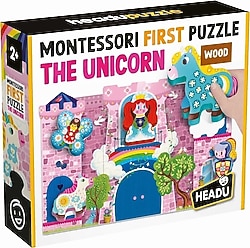 Headu Montessori First Puzzle The Unicorn Wood