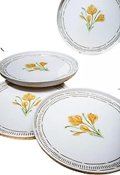 Heda Porselen Mimoza 6'lı Pasta Tabağı