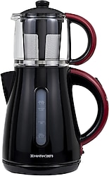 Heifer 1500 W Siyah Cam Demlikli Çay Makinesi
