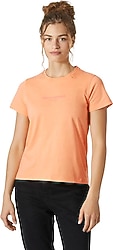 Helly Hansen Core 2.0 HHA.54591-071 Turuncu Kısa Kollu Bisiklet Yaka Kadın Tişört