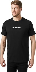 Helly Hansen Core 2.0 HHA.54598-990 Siyah Kısa Kollu Bisiklet Yaka Erkek Tişört