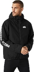 Helly Hansen Ervik Insulated Rain HHA.53983-990 Kapüşonlu Siyah Erkek Yağmurluk