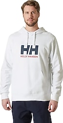 Helly Hansen HH Logo 2.0 HHA.30394-001 Kapüşonlu Beyaz Erkek Sweatshirt