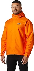 Helly Hansen Seven J HHA.62047-322 Kapüşonlu Turuncu Erkek Yağmurluk
