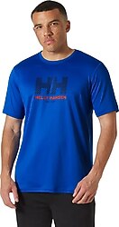Helly Hansen Tech Graphic 2.0 HHA.49574-543 Mavi Kısa Kollu Bisiklet Yaka Erkek Tişört