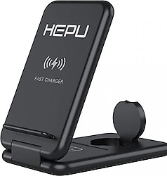 Hepu HP-W03 3in1 Kablosuz Hızlı Şarj Aleti