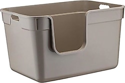Herniks Tanos 54x40x32 cm Bej Yarı Açık Kedi Tuvaleti