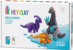 Hey Clay Mega Dinozorlar 6'lı Hava ile Kuruyan Kil