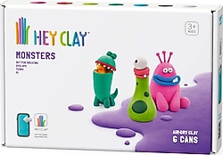 Hey Clay Monsters 6'lı Kutu Hava ile Kuruyan Kil
