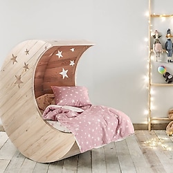 Hibboux Star Bebek Nevresim Seti Rose