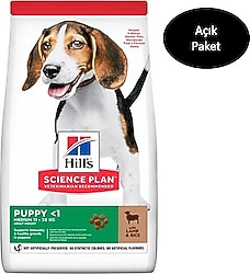 Hill's Science Plan Medium Puppy Kuzu Etli Pirinçli 1 kg Yavru Kuru Köpek Maması - Açık Paket