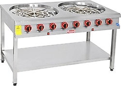 Himaksan HMK-TBMBROG 2 Taban Raflı İkili Gazlı Motorlu Börek Ocağı