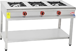 Himaksan HMK-TBOG 1350 3'lü Taban Raflı Gazlı Ocak
