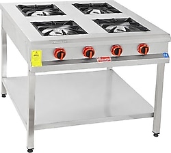 Himaksan HMK-TBOG 990 4'lü Taban Raflı Gazlı Ocak