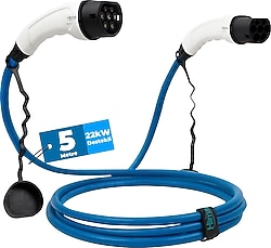 Hims EMEF-22T2-5 22 kW Tip 2 Soketli 5 m Elektrikli Araç Şarj Kablosu
