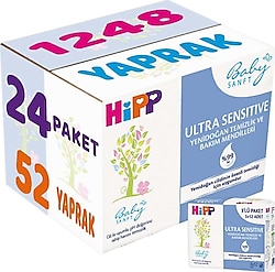 Hipp Ultra Sensitive Yenidoğan 52 Yaprak 24'lü Paket Islak Mendil