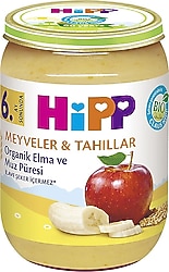 Hipp Organik Elma ve Muz Püresi Kavanoz Maması 190 gr