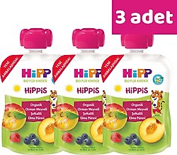 Hipp Organik Orman Meyveli Şeftalili Elma Püresi 100 gr 3 Adet