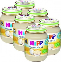 Hipp Organik Sütlaç Kavanoz Maması 125 gr 6 Adet