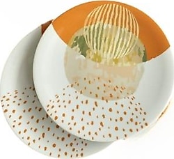 Hisar Ihlara 21 cm 2'li Porselen Pasta Tabağı
