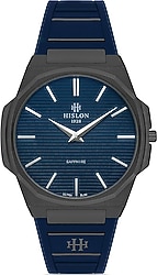 Hislon Classic CL127N-11MN Silikon Kordon Lacivert-Siyah Erkek Kol Saati