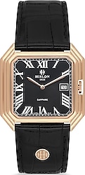 Hislon Classic CL170R-04BR Deri Kordon Rose Gold-Siyah Erkek Kol Saati