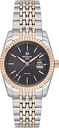 Hislon Classic Queen QL145T-05SR Rose Gold-Siyah Kadın Kol Saati